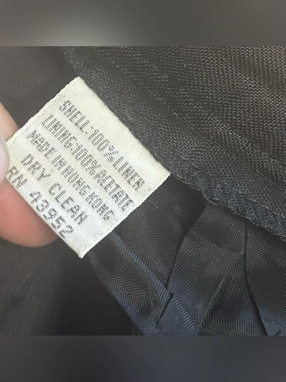 Women 100% Linen Midi A Line Skirt - Sarah Rowland - Black Cottagecore Sz‎ 12P